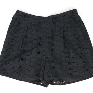 Black Eyelet-lace high waisted shorts (never worn)